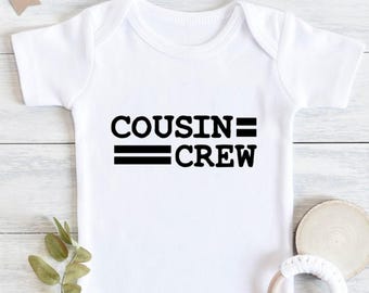 Matching cousins baby bodysuit, Big cousins bodysuit, Promoted to big cousin, Little cousin shirts, Cousin crew bodysuit