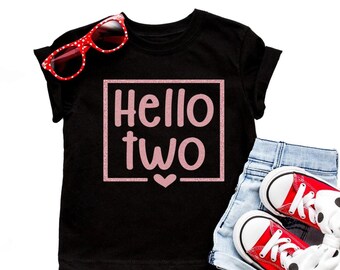 Cute second birthday shirt, Baby 2nd birthday gift, Baby girl birthday, Cute birthday shirt, Two birthday