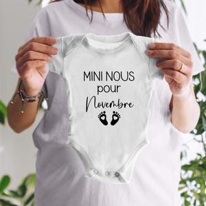 Annonce de grossesse, pregnancy announcement to husband, Pregnancy reveal, Pregnancy surprise, Mini us bodysuit