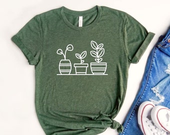 Cute Plant Shirt - Plant lover Shirt - Gardening Shirt - Plants Mom Shirt - Vegan Shirts - Plant Mama - Gardener Shirt