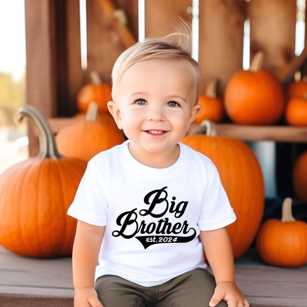 Big bro est. 2024 shirt, Pregnancy announcement shirt, Big Brother Shirt, Promoted to big brother, Brother Shirt