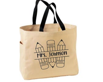 Personalized Teacher gift,  Gift for Teacher, Custom Teacher bag, Customized gift for teacher, Teacher appreciation gift