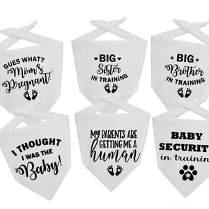 Pregnancy announcement Dog bandana - My Parents are getting a human - Big Brother Bandana - Big Sister Dog Bandana