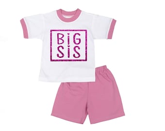 Big sister, Promoted to big Sister, Cute sister short set, Sister summer short set, Baby short set, Big sister announcement