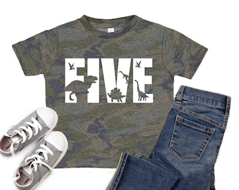 5th birthday shirt, Dinosaur birthday shirt, Fifth Birthday boy, Five Birthday, Dinosaur Birthday Shirt, Birthday Boy