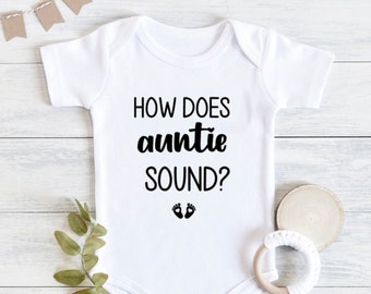 Promoted to auntie baby bodysuit, Pregnancy announcement bodysuit, New Aunt bodysuit, Auntie bodysuit, Pregnancy announcement to sister