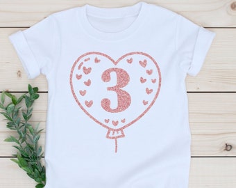 3rd Birthday Shirt / Third Birthday Shirt / Girls 3rd birthday shirt / Shirt for 3rd Birthday / 3 birthday / Three