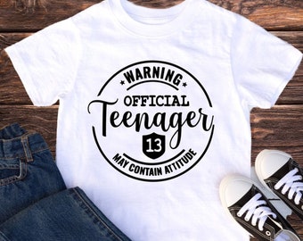 13th birthday shirt, Officially teenager birthday, 14th Birthday boy, Teenager birthday, Teenager birthday boy