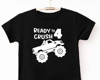 Truck theme boy's birthday shirt