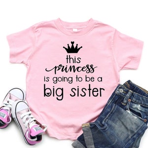 Pregnancy announcement shirt, Promoted to big sister, Big Sister shirt, Promoted sister, Going to be big sister shirt, baby announcement Pink