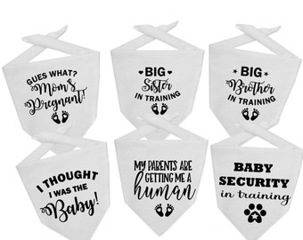 Pregnancy announcement Dog bandana - My Parents are getting a human - Big Brother Bandana - Big Sister Dog Bandana