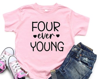 4th birthday shirt, Fourth birthday shirt, 4 birthday girl, 4 birthday gift, Birthday girl, Fourth Birthday Girl