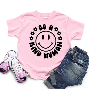 Pink Shirt Day, No Bullying shirt, Stop bullying, Kindness tee, Antibullying shirt, Kind Shirt, Kindness shirt, Antibullying day Kind Human Smiley