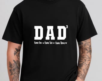 Custom Dad Shirt with Names, Personalized Father's Day Tee