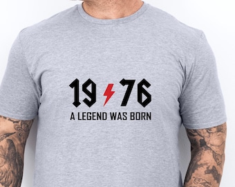 50th Birthday T-Shirt: 1976 Legend Shirt - Retro Rocker Tee