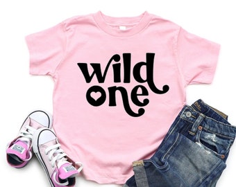 Wild one First Birthday Shirt, 1st birthday shirt, First Birthday, ONE, Birthday baby girl, Birthday shirt, One birthday, First birthday