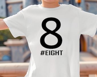 Number 8 Birthday party tee