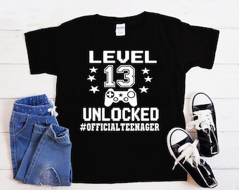 13th birthday shirt, Gamer birthday shirt, 13th birthday boy, Gamer birthday boy, Thirteen birthday