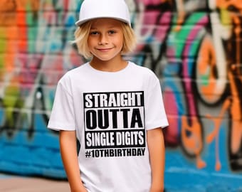 Boys 10th Birthday Shirt - Double Digits Shirt