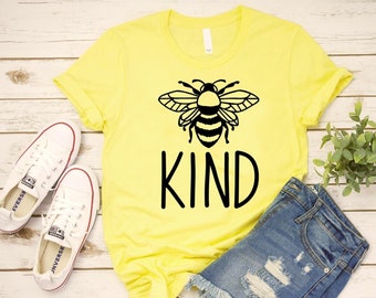 Bee Kind Shirt, Kindness bee shirt, Cute Bee Yellow shirt, Summer Bee Shirt, Summer outdoor shirt, Outdoor nature shirt
