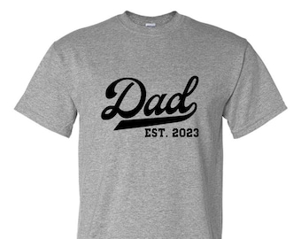 Established year dad T-shirt, Gift for new dad