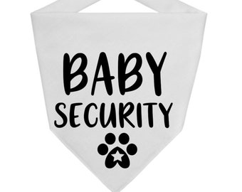 Dog Bandana - Custom Dog Bandana - Baby announcement Bandana - Pet Mom Gift - Pregnancy announcement - BABY security Dog Bandana