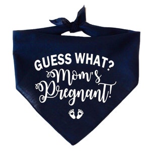 Guess What Moms Pregnant Bandana - Pregnancy announcement Dog Bandana - Baby announcement Bandana - Pregnancy announcement