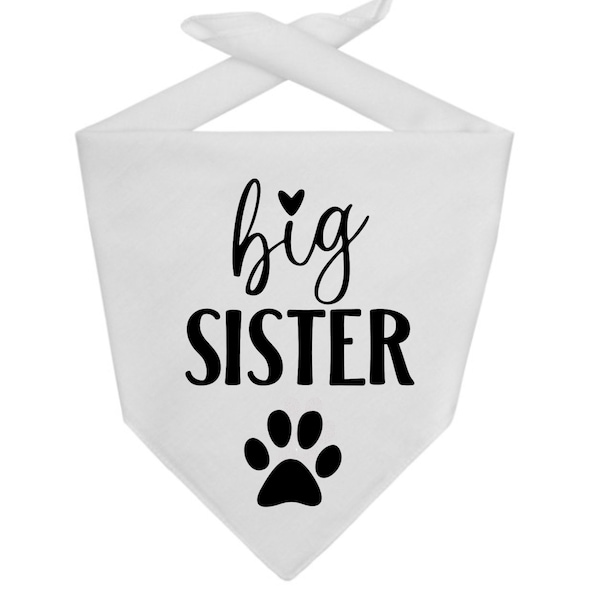 Big Sister Dog bandana - Baby announcement Bandana - Big Sister Bandana - Pregnancy announcement