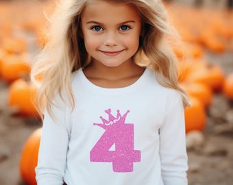 Four birthday princess shirt