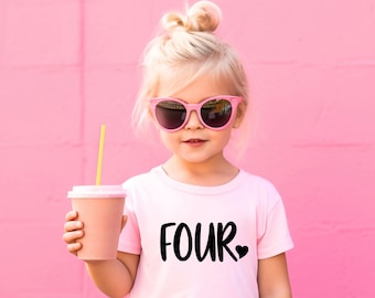 4th birthday shirt, Fourth birthday shirt, 4 birthday girl, 4 birthday gift, Birthday girl, Fourth Birthday Girl