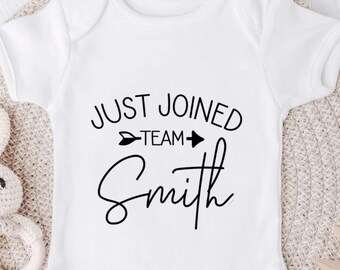 Custom Last name baby bodysuit, Baby's first bodysuit, Baby name bodysuit, Cute babyshower gift idea