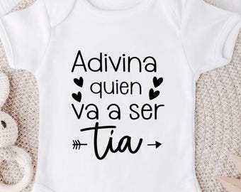 Aunt Spanish Pregnancy Announcement Baby bodysuit - Promoted to aunt