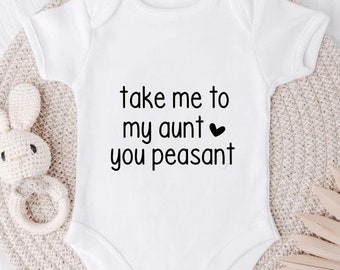 Funny auntie baby bodysuit, Take me to me aunt, Auntie baby bodysuit, Promoted to auntie, Aunt baby reveal, Promoted to auntie