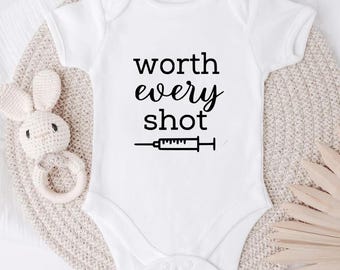 IVF Baby Bodysuit - Worth Every Shot Pregnancy Announcement
