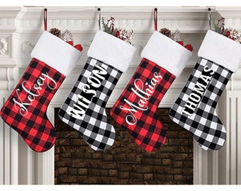Personalized Christmas Stocking Family Holiday Stocking, Custom Christmas Stocking, Dog Stocking, Christmas Holiday Stocking Decor