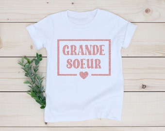 Grande Soeur Shirt - Big Sister Shirt - Sister Shirts Pregnancy Announcement, Baby Announcement Shirt - Pregnancy announcement Sister Shirt