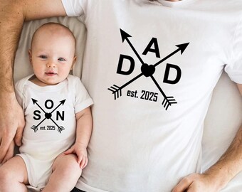 Matching father and son shirts, Dad first fathers day, Matching dad son shirt, First fathers day gift, Arrow matching shirts, Father's Day