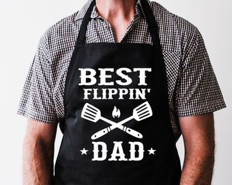 Best flipping dad apron, Funny Apron Gift for Father, Father's Day Apron, Funny Barbeque Grill Apron for Men, Chef Gifts
