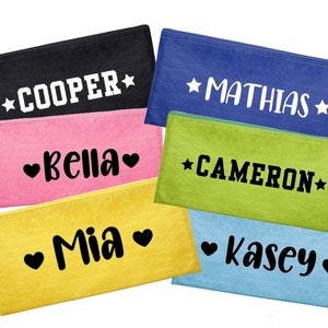 Pochette à crayons personnalisée pour enfants, trousse personnalisée pour stylos, trousse pour fournitures scolaires, trousse à crayons pour enfants, articles de fête pour enfants, sacs à accessoires pour enfants