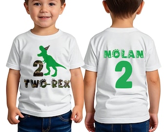 Two Rex Dinosaur boys shirt