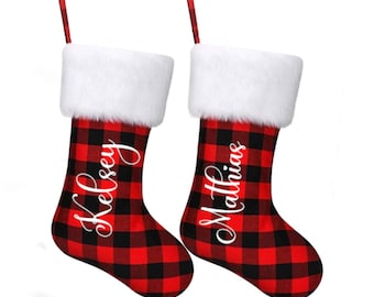 Personalized Christmas Stocking Family Holiday Stocking, Custom Christmas Stocking, Dog Stocking, Christmas Holiday Stocking Decor