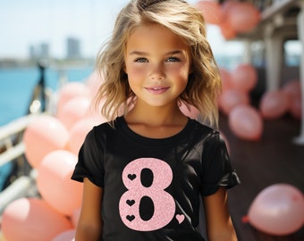 8th Birthday girl, Eight Birthday Shirt, 8 birthday girl, Cute birthday shirt