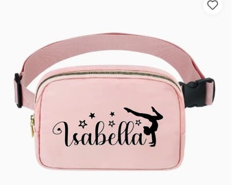 Custom gymnastic waist bag Personalized gymnastic gift bag Gymnastic girl gift Gift for gymnastic girl