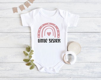 Little sister baby Bodysuit, Rainbow little sister, Lil sis bodysuit, Sibling baby bodysuit, Rainbow baby bodysuit, Miracle baby bodysuit