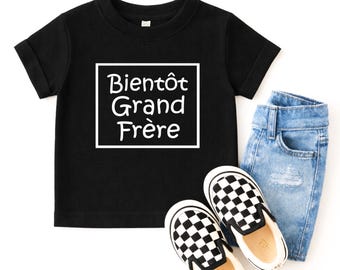 Bientôt Grand Frère T-Shirt: Pregnancy Announcement Shirt