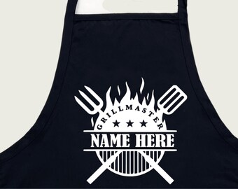 Custom Chef Apron,  Grillmaster apron, Gift for Chef, Personalized Chef Apron, Dad Apron, Chef Christmas Gift