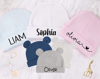 Newborn Baby Hat Baby Hat with Name Baby Beanie with name Custom Baby Beanie Newborn Personalized gift