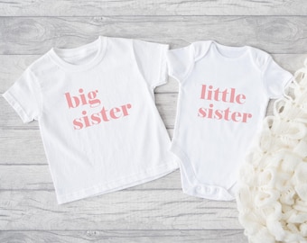 Matching Sister shirts, Promoted to big sister, Matching sibling shirts, Matching children shirts, Siblings matching shirts