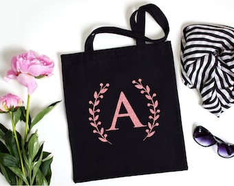 Bridesmaid Tote Bag - Bridesmaid Gift Favors - Custom Tote Bag - Monogrammed Tote Bag - Initial Tote bag for Bridesmaid