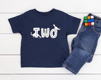 Dinosaur 2nd Birthday Shirt: Camo Two Birthday Boy Tee